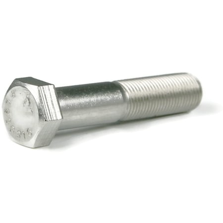 Newport Fasteners 316, 3/8"-24 Hex Head Cap Screw, Plain Stainless Steel, 1-1/2 in L, 100 PK 443670-100